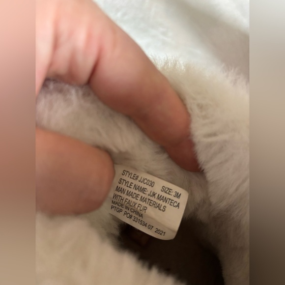 Juicy Couture Snow Boots Gold Glitter Kids Sparkling Faux Fur Size 3 - Picture 8 of 8